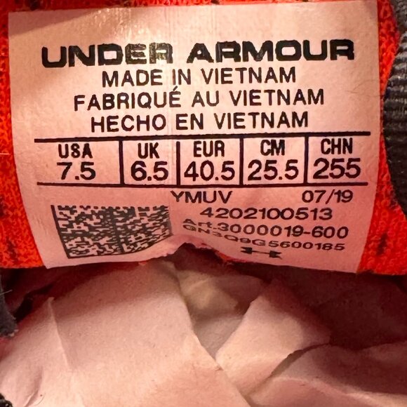 Under Armour‎ Speedform Sprint 2 Track Field Spikes Red Black Mens 7.5 - Picture 7 of 8